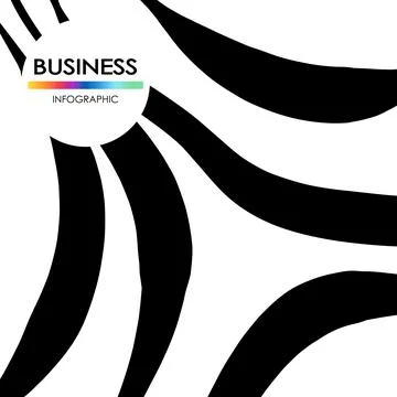 Business infographic. Presentation with elements of graph, diagram with steps Stock Illustration