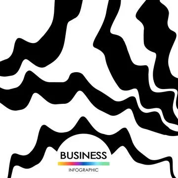 Business infographic. Presentation with elements of graph, diagram with steps イラスト素材