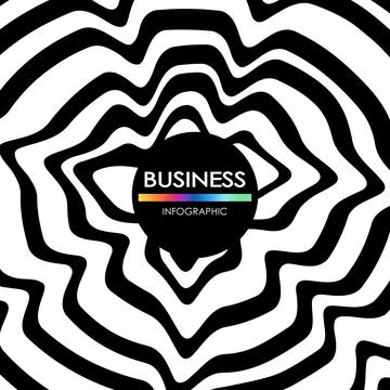 Business infographic. Presentation with elements of graph, diagram with steps 库存插图