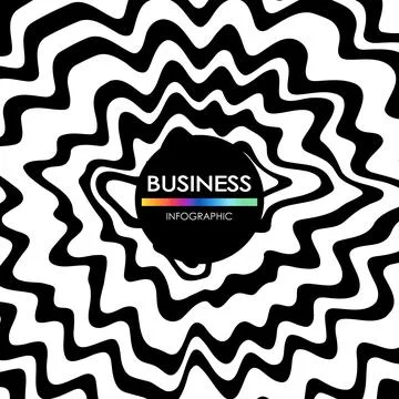 Business infographic. Presentation with elements of graph, diagram with steps Stock Illustration