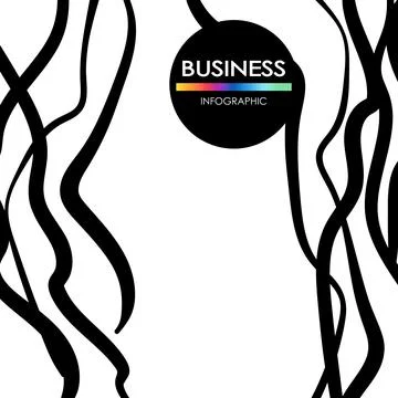 Business infographic. Presentation with elements of graph, diagram with steps 库存插图