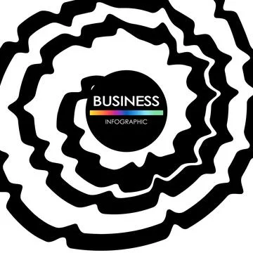 Business infographic. Presentation with elements of graph, diagram with steps 库存插图