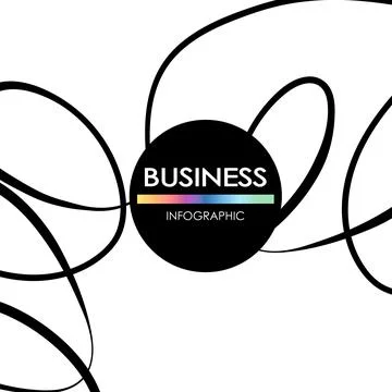 Business infographic. Presentation with elements of graph, diagram with steps Stock Illustration