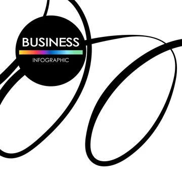 Business infographic. Presentation with elements of graph, diagram with steps Stock Illustration