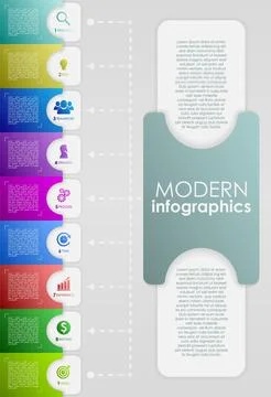 Business infographic process with realistic elements イラスト素材