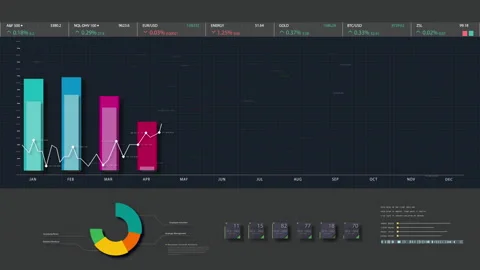 Business Infographic Screen Mock up Presentation Видео 201146792