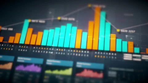 Business Infographic Screen Mock up Presentation Video stock 201517604