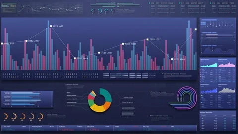 Business Infographic Screen Presentation Stock Footage 127279637