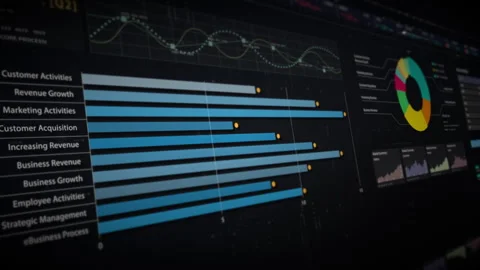 Business Infographic Showcase Presentation Display Vídeo Stock 280190914