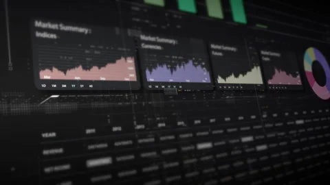 Business Infographic Showcase Presentation Display Vídeo Stock 284438597