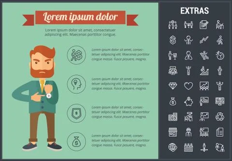 Business infographic template and elements. 스톡 일러스트