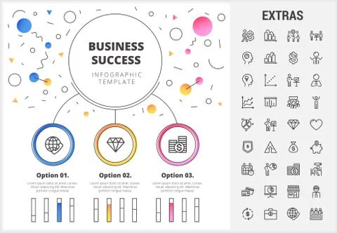 Business infographic template and elements. 스톡 일러스트