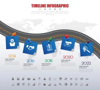 Business Infographic Template. Data Visualization. Can be used for workflow l Illustrazione stock