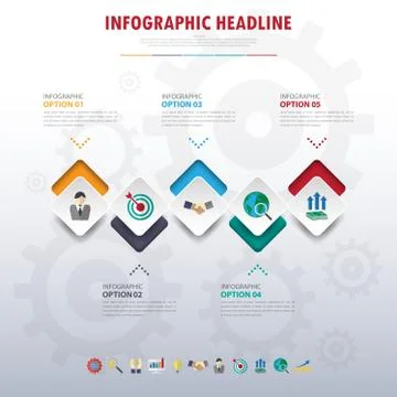 Business Infographic Template. Data Visualization. Can be used for workflow l 스톡 일러스트