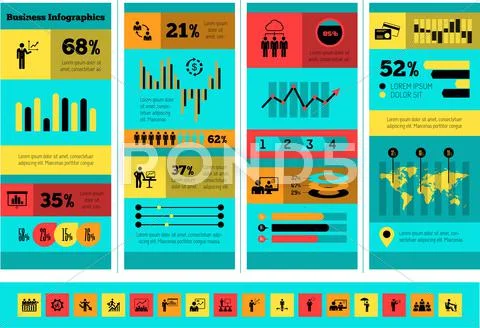 Business Infographic Template. Stock Illustrationen