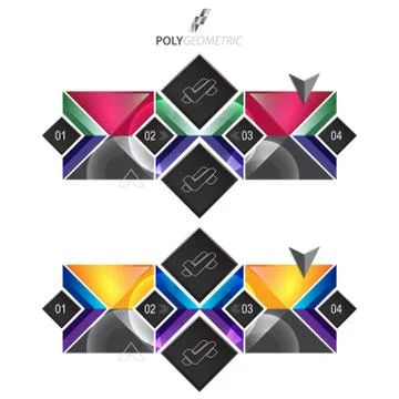 Business infographic template for interactive data communication Stock Illustration