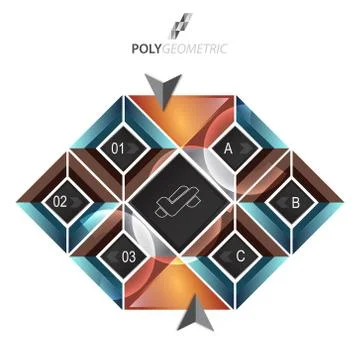 Business infographic template for interactive data communication Illustrazione stock