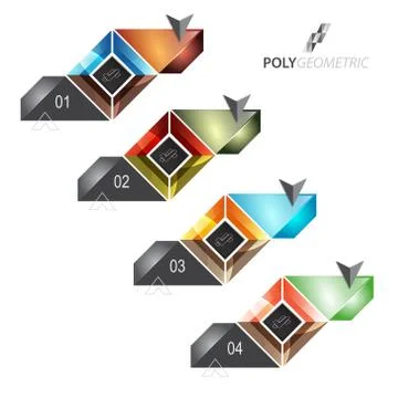 Business infographic template for interactive data communication Stockillustratie