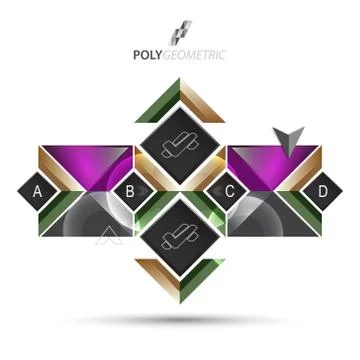 Business infographic template for interactive data communication Stock Illustration