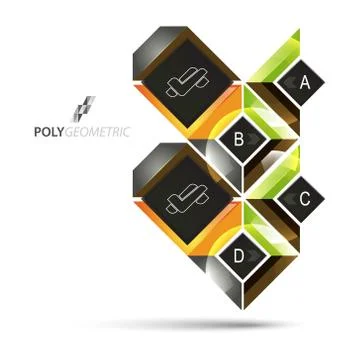 Business infographic template for interactive data communication Illustrazione stock