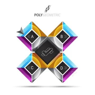 Business infographic template for interactive data communication Stock Illustration