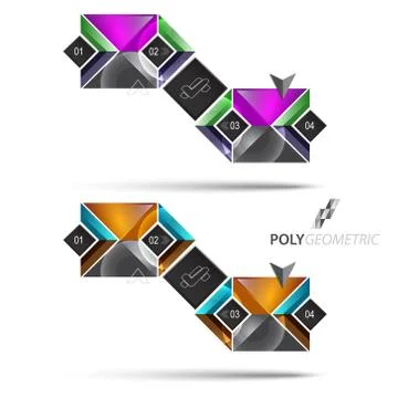 Business infographic template for interactive data communication Stock Illustration