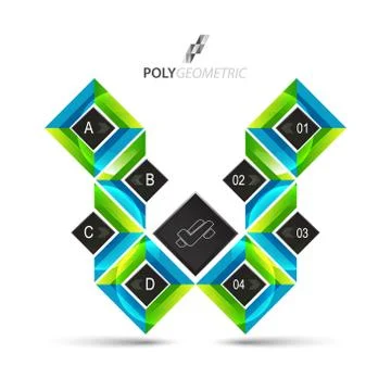 Business infographic template for interactive data communication Stock Illustration