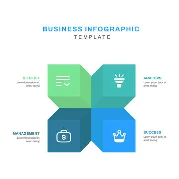 Business Infographic Template Presentation 스톡 일러스트