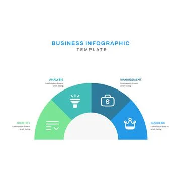 Business Infographic Template Presentations Stock Illustration