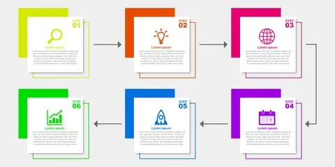 A business infographic vector design template with options, steps, or proce.. Stock Illustration