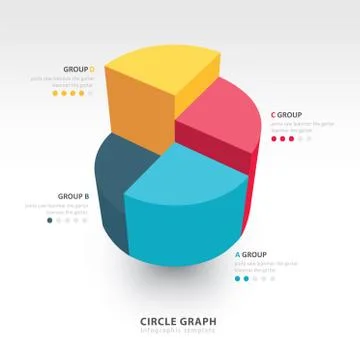Business Infographics circle graph Stock Illustration