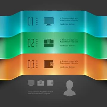 Business Infographics Design Template. Vector Elements. 3D Banners Chart Stock Illustration