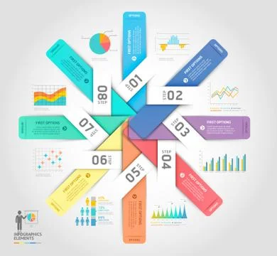 Business infographics elements template. Vector illustrations. Stock Illustration