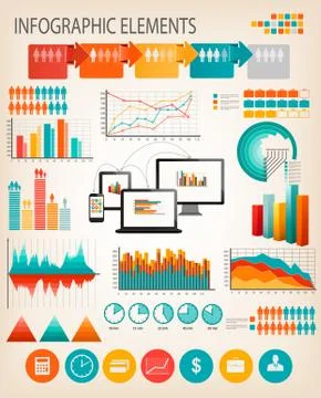 Business infographics template. vector. Illustrazione stock
