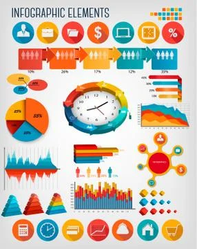 Business infographics template. vector. Stock Illustration