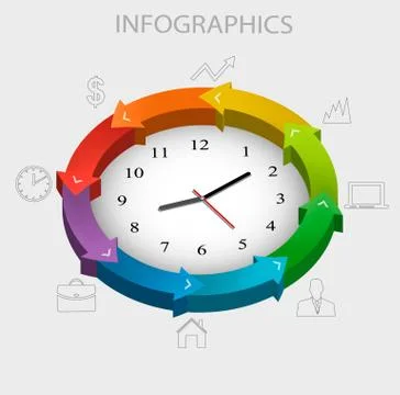 Business infographics template. vector. Stock Illustration