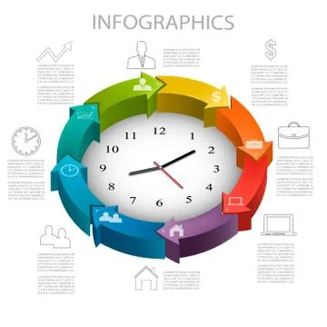 Business infographics template. vector. Stock Illustration