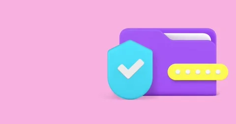 Business information document data protection 3d icon animation Stock Footage 287721002