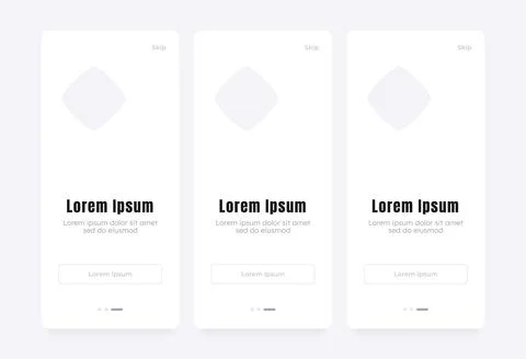 Business information mobile application screen template Stock Illustration