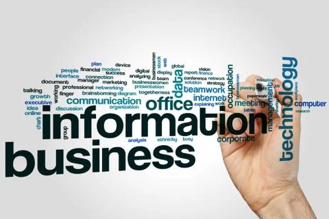 Business information word cloud Illustrazione stock