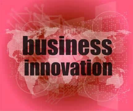 Business innovation button on a touch screen interface 스톡 일러스트