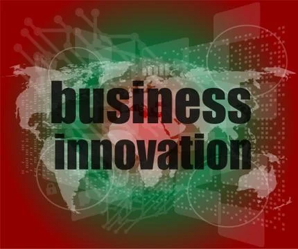 Business innovation button on a touch screen interface Stock Illustration