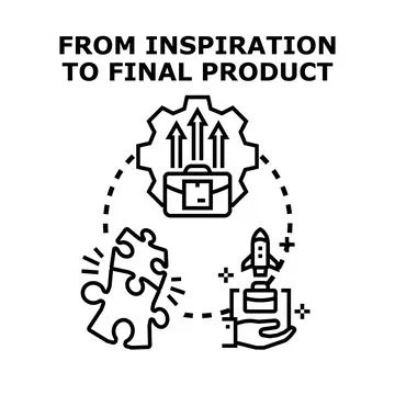 Business innovation development process from idea to success Stock Illustration