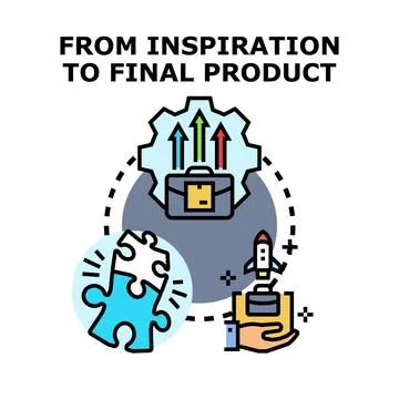 Business innovation development process from idea to success Stock Illustration