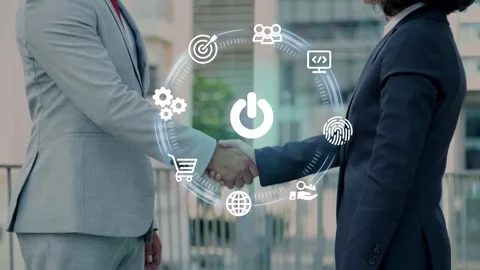 Business inteligence and big data analytics concepts. Global business concept Stock Footage 265202846
