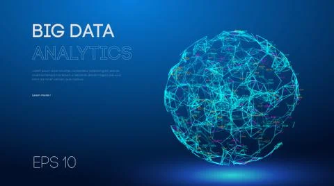 Business inteligence technology background. Binary code algorithms deep learning Stock Illustration