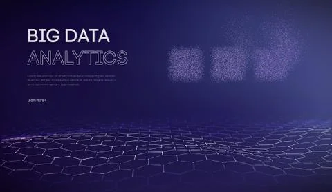 Business inteligence technology background. Binary code algorithms deep learning Stock Illustration