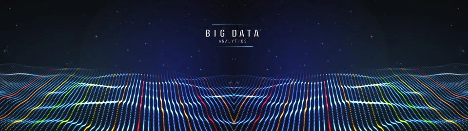 Business inteligence technology background. Binary code algorithms deep learning Stock Illustration