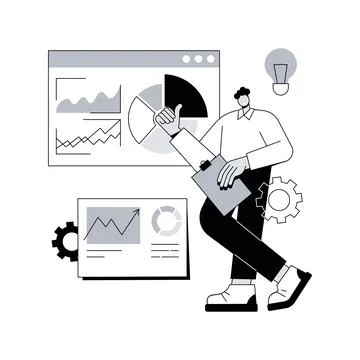 Business intelligence abstract concept vector illustration. Stockillustratie