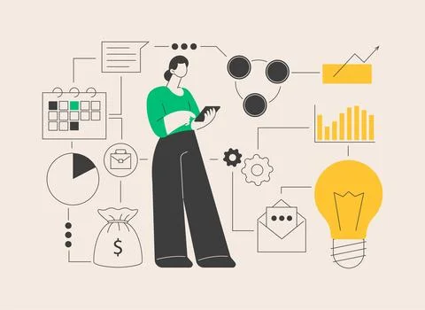 Business intelligence abstract concept vector illustration. Stockillustratie